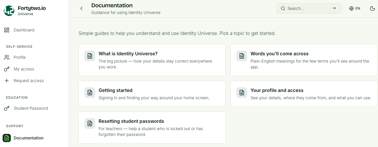 Documentation page